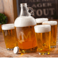 Engraved Growler Set for Groomsmen