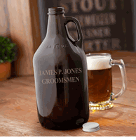 Personalized Amber Growler