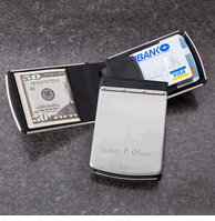 Personalized Zippo Stainless & Rubber Wallet 