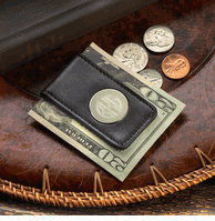 Personalized Leather Magnetic Money Clip - Groomsmen Gifts