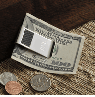 Personalized Carbon Fiber Money Clip for Groomsmen