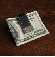 Custom Gentry Leather Money Clip - Groomsmen Gifts