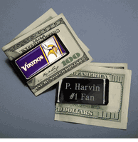 Engraved NFL Emblem Money Clip for Groomsmen 