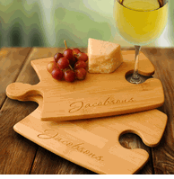 Personalized Bamboo Puzzle Cutting Board Set - Groomsmen Gift