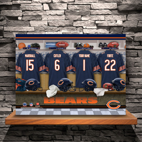 Personalized NFL Locker Room Canvas Print