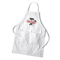 Personalized White Grilling Apron-Groomsmen Gifts