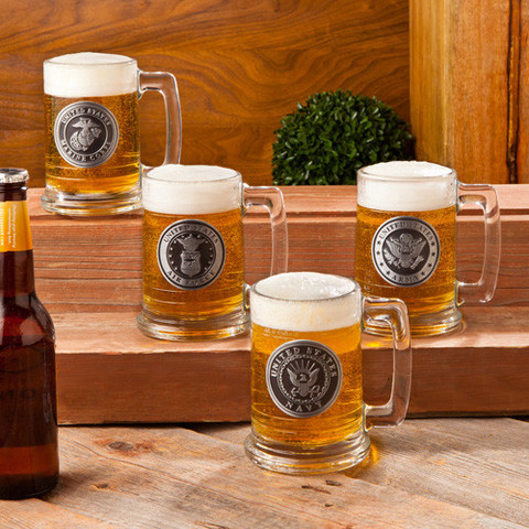 Personalized Military Emblem Steins